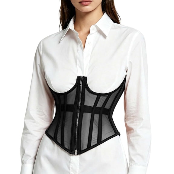 Duoif Wide Belts for Women Dresses Elastic Leather Lace Underbust Belts Vintage Stretch Belt