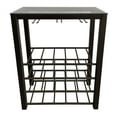 thumbnail image 7 of Trier 4 Tier Wine Rack Stand with Storage Shelves & Wine Glass Holders, Pewter Metal & Tempered Glass Top, Transitional, 7 of 7