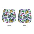 thumbnail image 3 of Logiee Space Monster Print Women 2 in 1 Running Shorts,High Waisted Athletic Shorts,Gym Workout Shorts with Liner Pockets-Small, 3 of 7