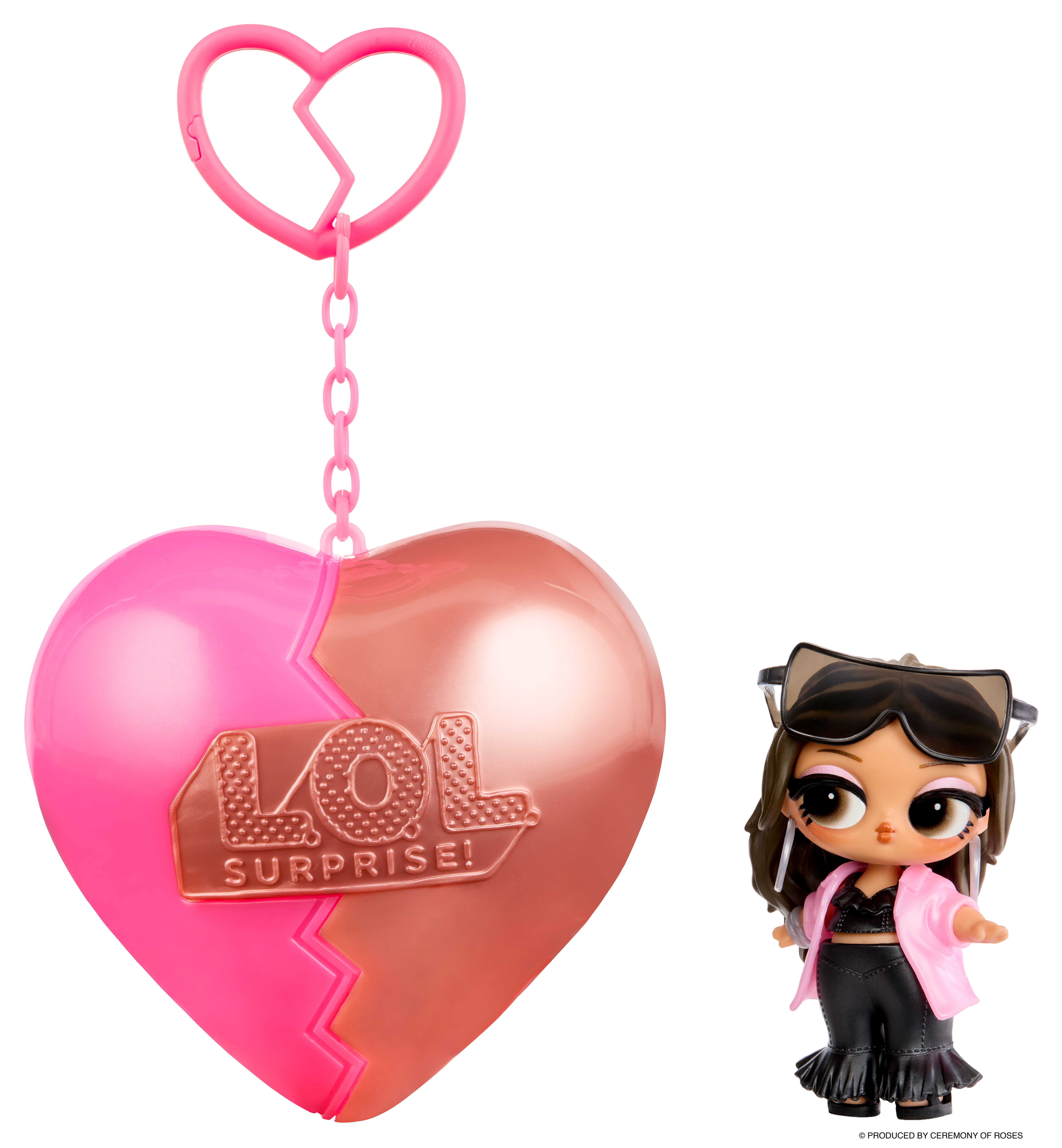 LOL Surprise Music Festival Headliners, Music Artist Collectible Dolls with Keychain Heart Ball