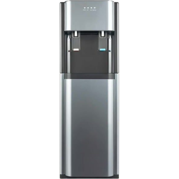 Bottom Loading Water Cooler Water Dispenser, Hot Cold Water Dispenser for 5 Gallon Bottle with Detachable Water Collection Box and Heat-Sink Holes for Offices Nurseries Both Home and Commercial Etc