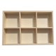 thumbnail image 1 of Caja de madera para guardar pigmentos (6 compartimentos), contenedor de madera para barras de pintura, 1 of 7