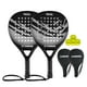 thumbnail image 1 of CAMEWIN 2 Palas de Pádel con Fundas, 2 Raquetas y 4 Pelotas,Kit de Raquetas para Pádel Fabricadas 100% Fibra de Carbono y Núcleo de Espuma Flexible de Memoria EVA, para Principiantes e Intermedios, 1 of 8