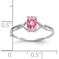 thumbnail image 3 of 14K White Gold Pink Tourmaline Birthstone Ring (Size 7) Made In India xbr429, 3 of 5