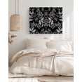 thumbnail image 3 of Black and White Floral Wall Art for Living Room,Canvas Picture Wall Decor for Bathroom Bedroom,Modern Oil Painting Abstract Art Painting Artwork for Office Kitchen Hallway Dining Room Decor 16"x20", 3 of 8