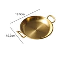 thumbnail image 2 of Plateau Rond en Acier Inoxydable, Assiette à Collation Ronde à Deux Anses Assiette à Salade de restaurant Plat Froid Assiette à Bonbons Assiette à Collation Plateau à dessert, 2 of 5
