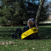 Gorilla Carts 8 Cu Ft Steel Dump Cart with Quick-Release - 1200 lb Capacity - Yellow