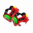 thumbnail image 3 of Adult and Children's Wind and Fire Wheel Rampage Shoes Colorful PU Glowing Roller Skating Popular Flash Roller Skating(Green), 3 of 4