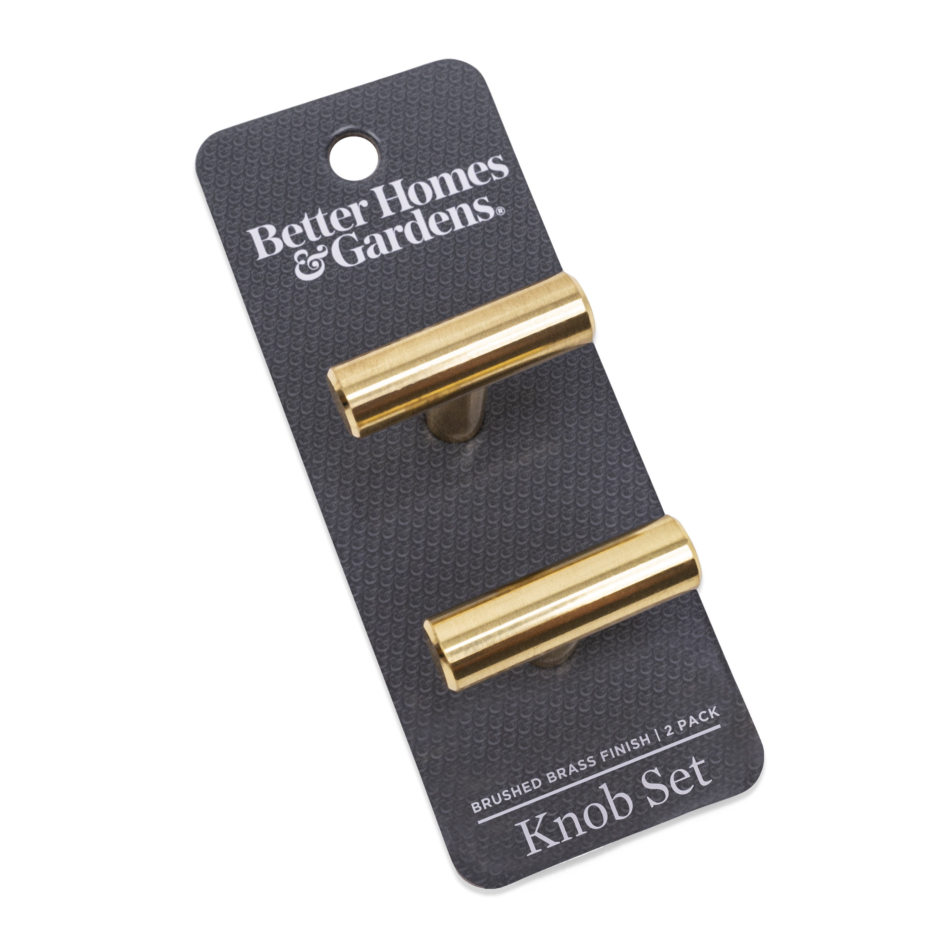Better Homes & Gardens 1-9/16" (40mm) Bar Knob, Brushed Brass, 2 Pack