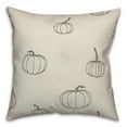 thumbnail image 2 of Creative Products Gray Mini Pumpkin Pattern 18 x 18 Spun Poly Pillow, 2 of 3