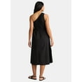 thumbnail image 2 of Time and Tru Women's One Shoulder Cotton Midi Dress, Sizes XS-XXXL, 2 of 4