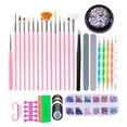 thumbnail image 2 of Nail Art Kit Nail Art Brushes Nail Dotting Tool Nail Striping Ribbons Rhinestone Crystals Nail File Kit for Women, 2 of 7