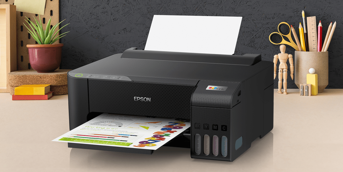 Epson EcoTank L1250 Wireless Ink Tank Printer | Cartridge-Free | 4-Color CMYK | 5760x1440 dpi | Wi-Fi | Wi-Fi Direct | USB 2.0 | Borderless Photo Print | Epson Smart Panel | C11CJ71301