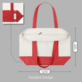 thumbnail image 4 of Gym Shoulder Bag for Women, Stylish All-Purpose Canvas Totes with an External Pocket, Top Zipper Closure, Daily Essentials -Qin, 4 of 5