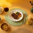 thumbnail image 4 of Rewenti Napperons Ronds, Tissés Lavables Résistants à la Chaleur Antidérapants pour Table de Salle à Manger et Cuisine, Napperons Ronds en Polyester 38 cm, 4 of 6