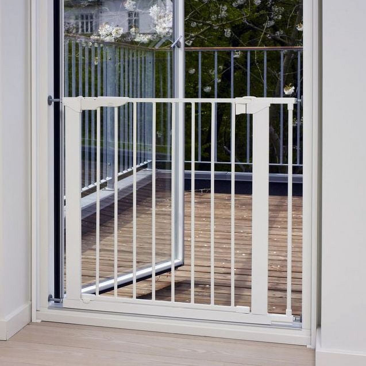 BabyDan Premier Pressure Mount Safety Gate with 2 Extensions 28.9" - 36.7", Silver
