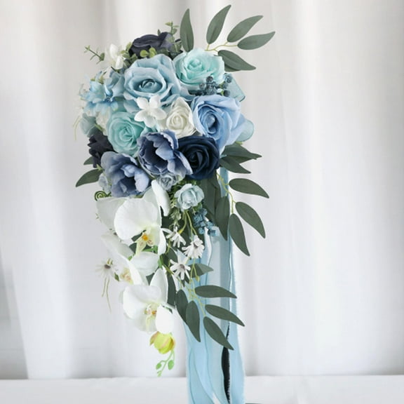 balikha Wedding Bridal Bouquet Bridal Hand Flower Decorations Elegant Bridesmaid Flower Artificial Flowers for Party Wedding Ceremony