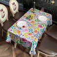 thumbnail image 3 of Pioneer Flower Floral Print Pattern Rectangle Tablecloth 60"x102",Waterproof Polyester Rectangle Table Cloth, Wipeable Spillproof Polyester Tablecloth for Dining, Camping, Indoor and Outdoor, 3 of 6