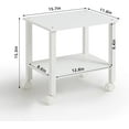 thumbnail image 3 of 2 Tier Printer Stand with Storage,Under Desk Shelf Printer Table, Rolling Printer Cart for Office,Home,White, 3 of 14