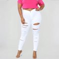 thumbnail image 2 of LWavelet Womens Ripped Skinny Jeans High Waisted Daily Casual Denim Pants White 5XL, 2 of 6