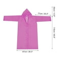 thumbnail image 2 of Unique Bargains Ponchos de Pluie pour Adultes, Manteau de Pluie en EVA Réutilisable Imperméable, Rose, 2 of 7