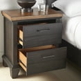 thumbnail image 4 of Steve Silver Bear Creek Rustic Nightstand with Two Drawers, Brown, 4 of 5