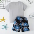 thumbnail image 4 of Boys Summer Outfits 2 Piece Clothing Set Tropical Short Sleeve T Shirt and Shorts Set Beach Vacation Clothes, 4 of 4