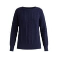 thumbnail image 5 of Time and Tru Women's Cable Knit Pullover Sweater, Midweight, Sizes XS-XXXL, 5 of 5