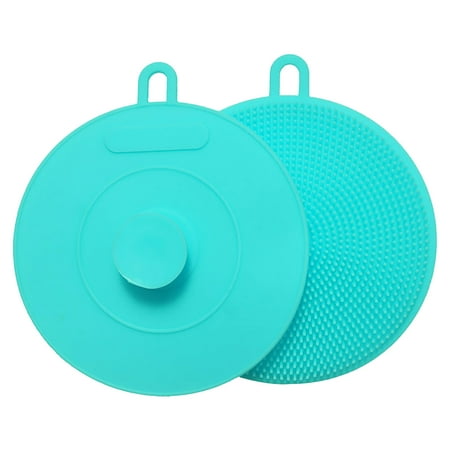 

TKing Fashion Creative Suction Cup Silicone Dishwashing Brush Kitchen Cleaning Brush - Blue