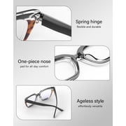 3-Pack Women Reading Glasses with Blue Light Blocking and Anti-Glare Features +3.00