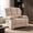 Beige-Classic, variant on FitStand Swivel Rocker Recliner Chair with USB Port, Heat and Massage, 24.4" Wide Seat Chenille Oversized Recliner, Gray