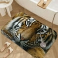 thumbnail image 3 of 1pc Tiger Pattern Absorbent Non-Slip Bathroom Thickened Flannel Rug Decor,Soft,Quick Drying,Suitable For Indoor/outdoor Use,Bathrooms,Bedrooms,Kitchens,Terrace,Laundry Rooms,16"x24", 3 of 9