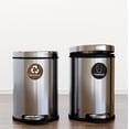 thumbnail image 3 of 6 Pack Recycle Logo and Trash can Sticker to Organize Your Trash - for Trash cans, Garbage containers and Recycle Bins - Premium Vinyl Decal (Wood - Brown/Black, Small), 3 of 8