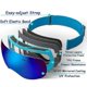 thumbnail image 2 of Skiing Goggles Single Layer Uv 400 Protection Big Ski Mask Skiing Glasses Men Women Snowboard Goggles, 2 of 5