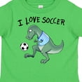 thumbnail image 4 of Inktastic I Love Soccer-dinosaur in Blue Boys or Girls Toddler T-Shirt, 4 of 5