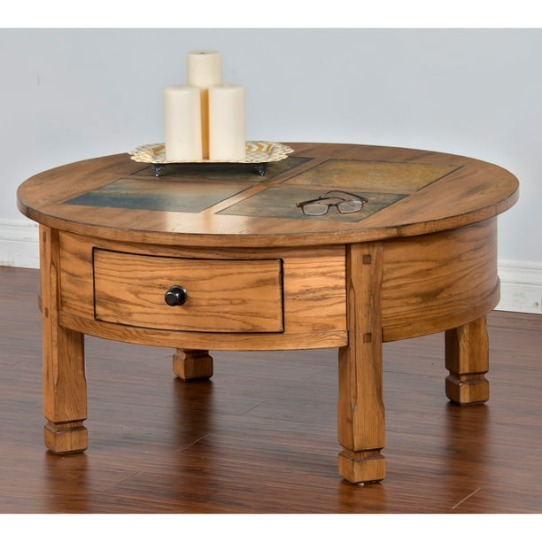 Sunny Designs Sedona Slate Round Coffee Table