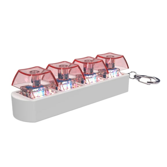 LED Light Up Keyboard Clicks Toy 4-Key Keycap Tester For Stress Relief And Sensory In Durability Designing