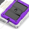 thumbnail image 3 of FJLBDE Case for iPad 6th / 5th Gen (2018 2017) / iPad Air 2/iPad Pro 9.7 inch, Rugged Shockproof Tablet Cases Cover with Kickstand Shoulder Strap, Purple, 3 of 7