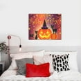 thumbnail image 4 of Susaid Halloween Pattern Canvas Wall Decor Poster Framed Artwork Decoration for Bedroom Home Office Ready to Hang,Horizontal, 4 of 6