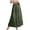 -B-Army Green13, variant on FINALGANG Autumn Skirts For Women Solid Color Ruffled Hem Chiffon Long Skirt High Waist Stretch Flowy Bottom Design Durable Soft Fabric