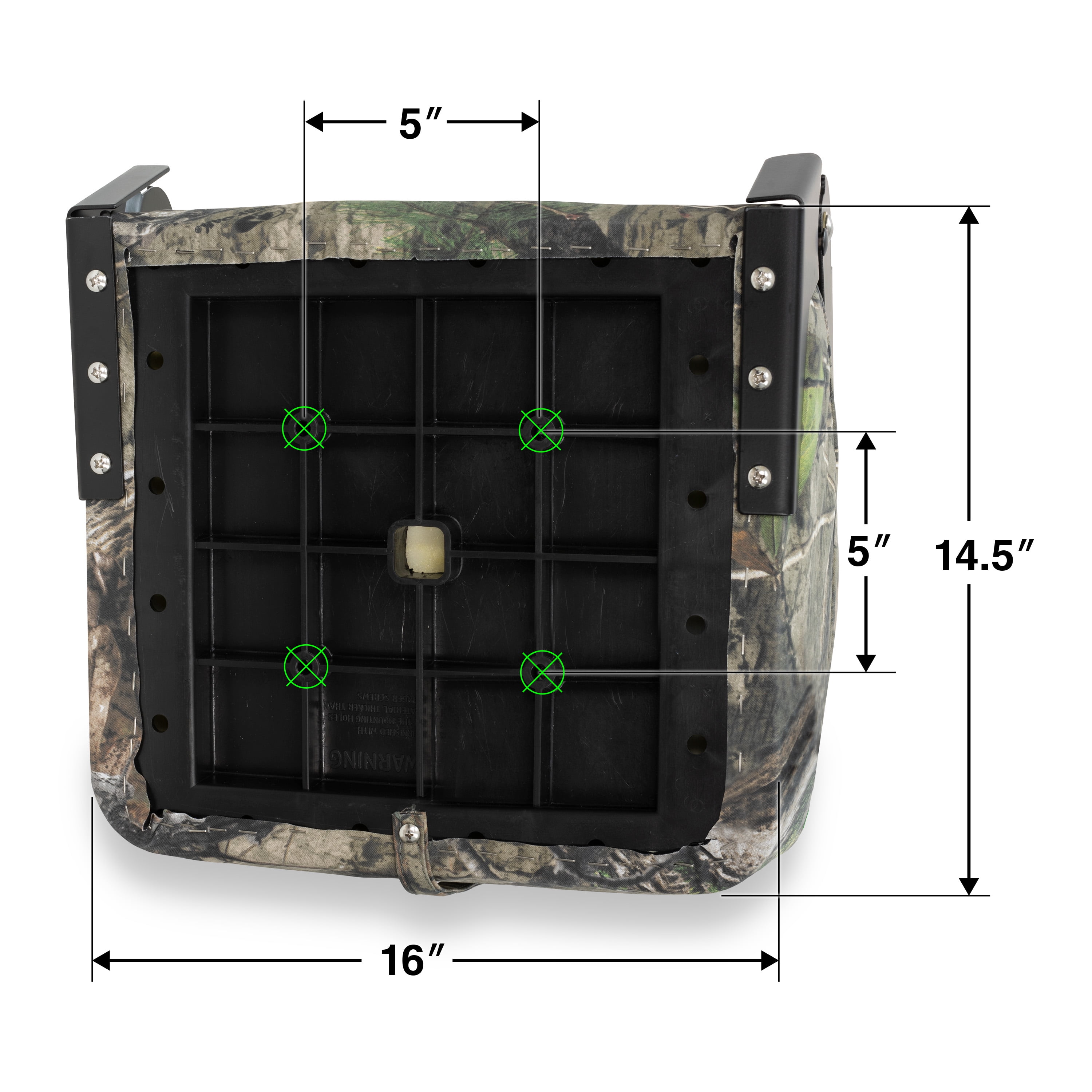 (2 pack) Springfield Marine Economy Folding Seat for Fishing Boat - Mossy Oak Duck Blind - 16"