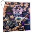 thumbnail image 4 of Rhea Ripley Shower Curtain Cartoon Art Bath Shower Curtains with 12 Hooks, Waterproof Washable Polyester Bathroom Home Decor Set 72x72 Inch, Iron, 4 of 8
