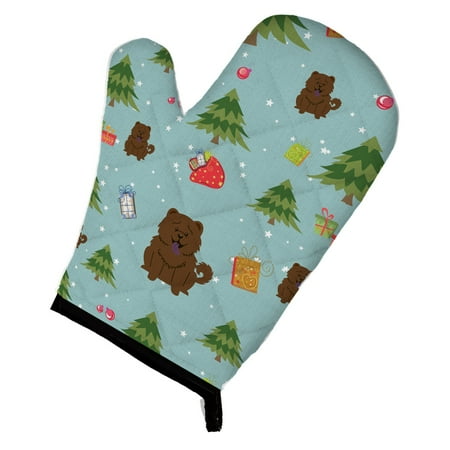 

Carolines Treasures BB4801OVMT Christmas Chow Chow Chocolate Oven Mitt Large multicolor