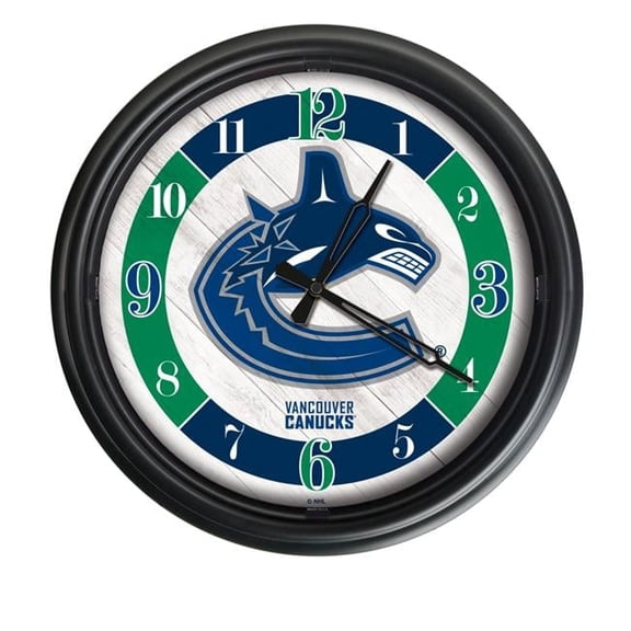Holland Bar Stool  14 in. Dia. Vancouver Canucks Indoor & Outdoor LED Wall Clock, Black