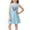Blue2, variant on Afuyipoi Girls Sleeveless Dress Size 2-8Y Solid Color Summer Contrast Trim A-Line Sundress for Kids Daily Wear Pink Size 4T