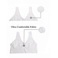thumbnail image 2 of Sujetador Del Sueño Tops Chaleco Sin Hilos Almohadillas Extraíbles Para Mujer Negro + Blanco XL 34A/B, 2 of 6