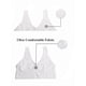 thumbnail image 2 of Sujetador Del Sueño Tops Chaleco Sin Hilos Almohadillas Extraíbles Para Mujer Negro + Blanco XL 34A/B, 2 of 6