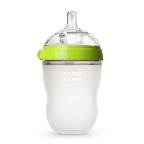 Comotomo Baby Bottle, Green, 8 oz