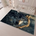 thumbnail image 1 of Jungle Area Rugs Animal Grey Wolf Soft Non-Slip Faux Wool Area Rugs, Machine Washable Kids Rug for Boys Girls Bedroom Living Room Dining Room Nursery & Home Office Decor 5 X 8 Ft, 1 of 7
