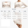 thumbnail image 3 of hengsof Women's Long Sleeve Crossover Maternity Dress, Knitted Long Sleeve Maternity Wear with Adjustable Ties, 3 of 8